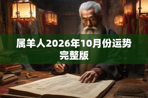 属羊人2026年10月份运势完整版 属羊人2026年10月份运势完整版