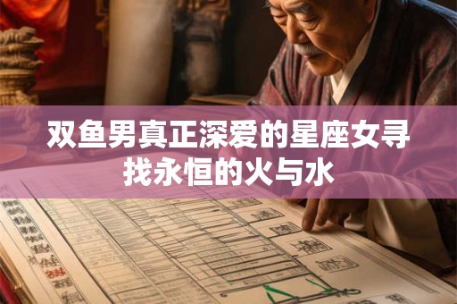 双鱼男真正深爱的星座女寻找永恒的火与水