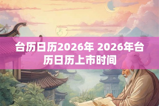 台历日历2026年 2026年台历日历上市时间