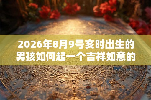 2026年8月9号亥时出生的男孩如何起一个吉祥如意的名字