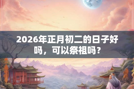 2026年正月初二的日子好吗，可以祭祖吗？
