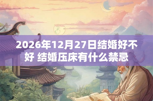 2026年12月27日结婚好不好 结婚压床有什么禁忌 2026年12月27日结婚好不好 结婚压床有什么禁忌
