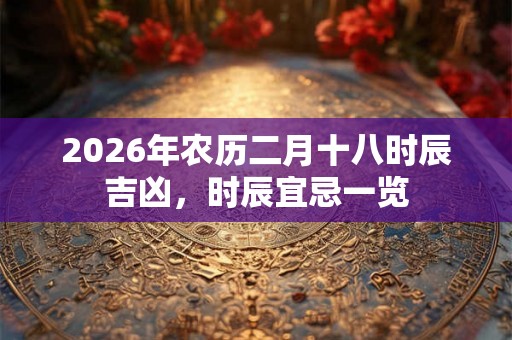 2026年农历二月十八时辰吉凶，时辰宜忌一览