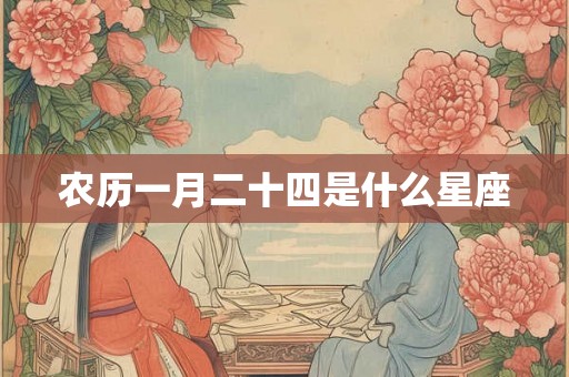 农历一月二十四是什么星座