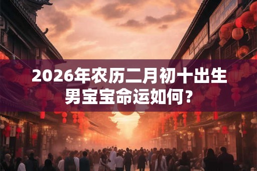 2026年农历二月初十出生男宝宝命运如何？