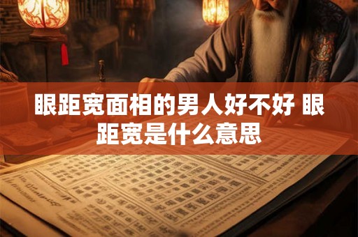 眼距宽面相的男人好不好 眼距宽是什么意思