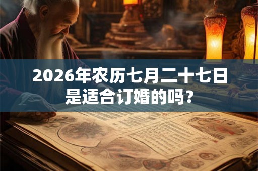 2026年农历七月二十七日是适合订婚的吗？