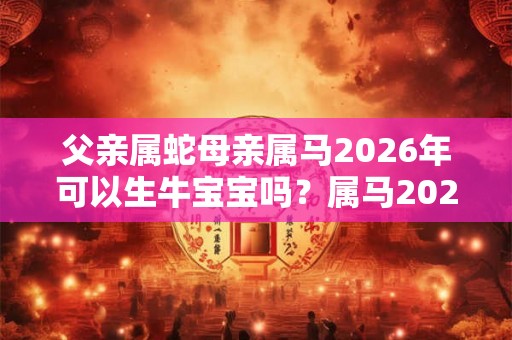父亲属蛇母亲属马2026年可以生牛宝宝吗?属马2026年运势? 父亲属蛇母亲属马2026年可以生牛宝宝吗?属马2026年运势?