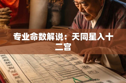 专业命数解说：天同星入十二宫