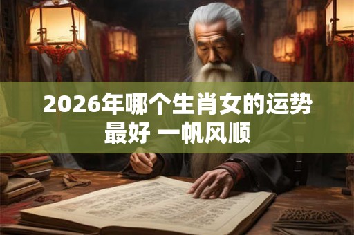 2026年哪个生肖女的运势最好 一帆风顺
