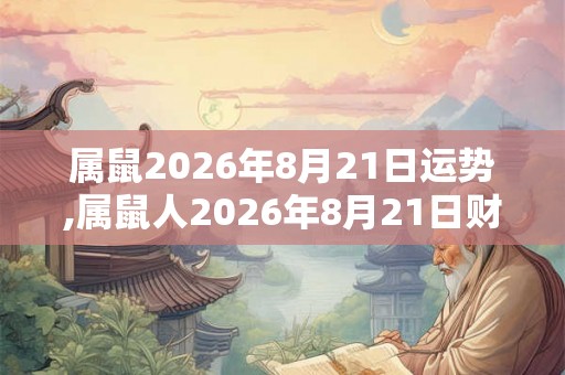 属鼠2026年8月21日运势,属鼠人2026年8月21日财运,生肖鼠2026年8月21日运势