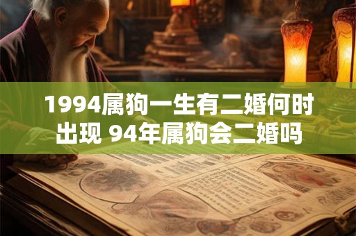1994属狗一生有二婚何时出现 94年属狗会二婚吗