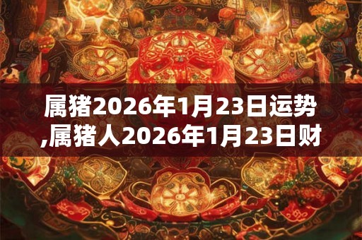 属猪2026年1月23日运势,属猪人2026年1月23日财运,生肖猪2026年1月23日运势