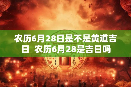 农历6月28日是不是黄道吉日 农历6月28是吉日吗 农历6月28日是不是黄道吉日 农历6月28是吉日吗