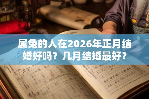 属兔的人在2026年正月结婚好吗?几月结婚最好? 属兔的人在2026年正月结婚好吗?几月结婚最好?