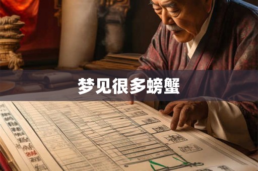 梦见很多螃蟹 梦见很多螃蟹