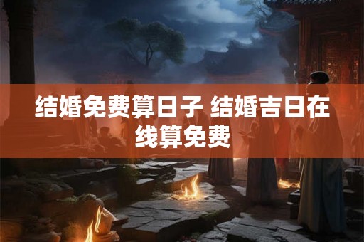 结婚免费算日子 结婚吉日在线算免费
