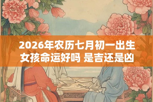 2026年农历七月初一出生女孩命运好吗 是吉还是凶 2026年农历七月初一出生女孩命运好吗 是吉还是凶