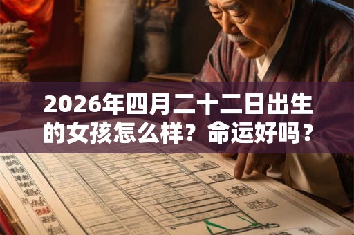 2026年四月二十二日出生的女孩怎么样？命运好吗？
