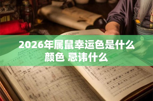 2026年属鼠幸运色是什么颜色 忌讳什么