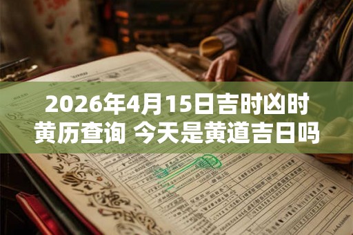 2026年4月15日吉时凶时黄历查询 今天是黄道吉日吗 2026年4月15日吉时凶时黄历查询 今天是黄道吉日吗