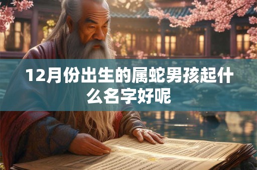 12月份出生的属蛇男孩起什么名字好呢 12月份出生的属蛇男孩起什么名字好呢