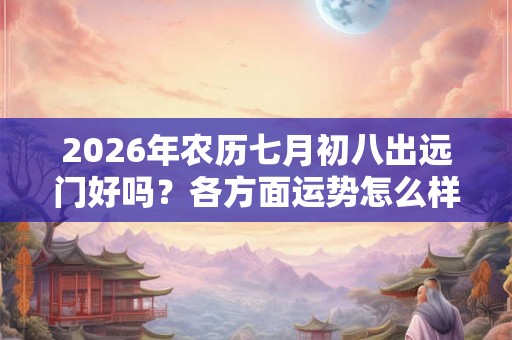 2026年农历七月初八出远门好吗？各方面运势怎么样？
