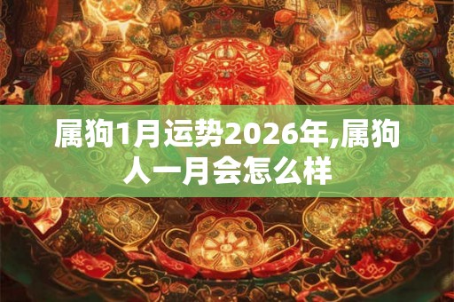属狗1月运势2026年,属狗人一月会怎么样
