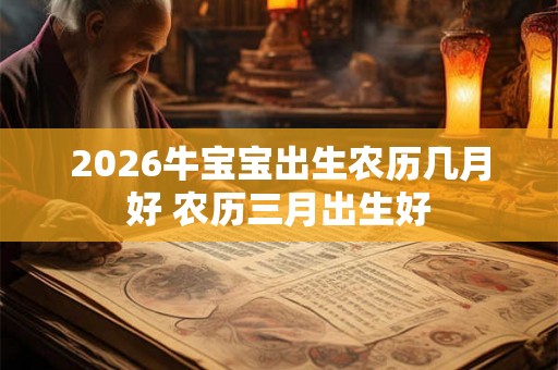 2026牛宝宝出生农历几月好 农历三月出生好