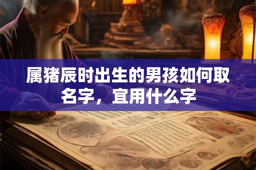 属猪辰时出生的男孩如何取名字，宜用什么字
