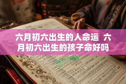 六月初六出生的人命运  六月初六出生的孩子命好吗
