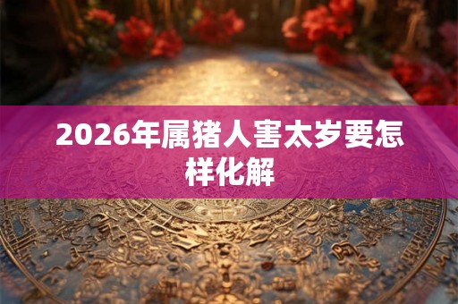 2026年属猪人害太岁要怎样化解