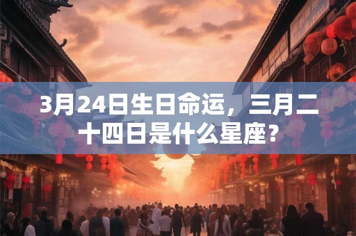 3月24日生日命运，三月二十四日是什么星座？