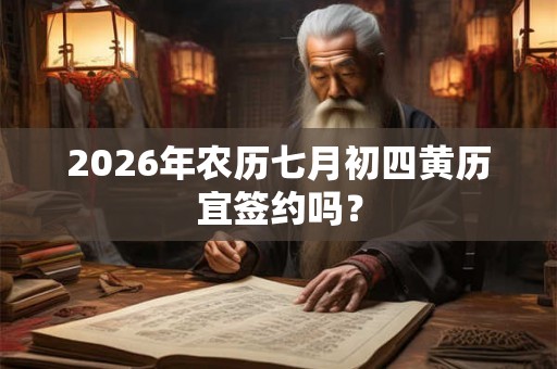 2026年农历七月初四黄历宜签约吗？