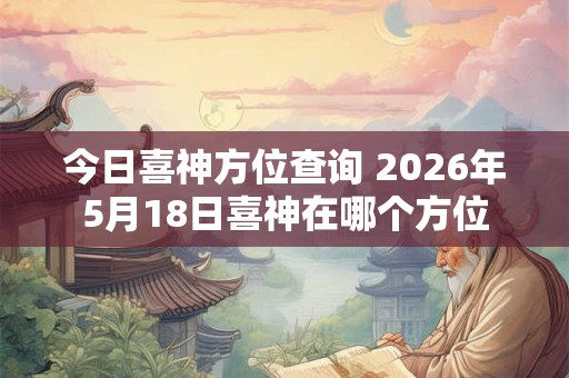 今日喜神方位查询 2026年5月18日喜神在哪个方位