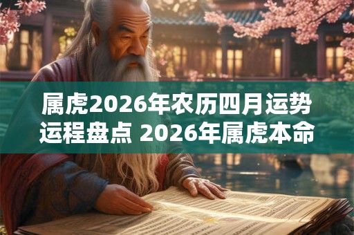 属虎2026年农历四月运势运程盘点 2026年属虎本命年戴什么