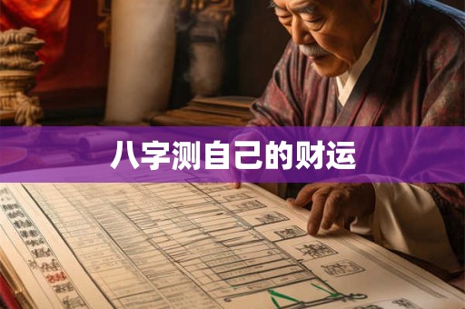 八字测自己的财运