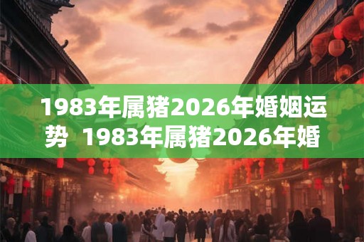 1983年属猪2026年婚姻运势 1983年属猪2026年婚姻运势 1983年属猪2026年婚姻运势 1983年属猪2026年婚姻运势