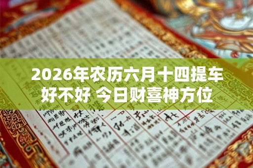 2026年农历六月十四提车好不好 今日财喜神方位