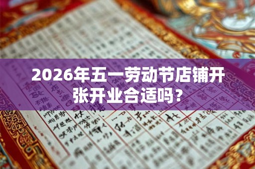 2026年五一劳动节店铺开张开业合适吗？