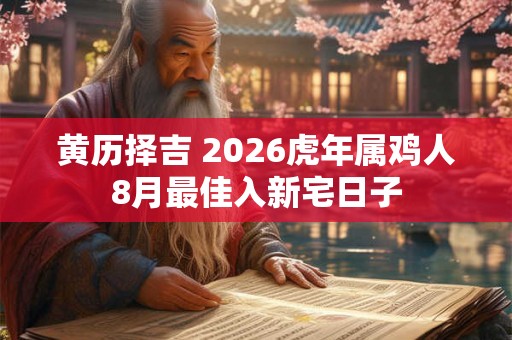 黄历择吉 2026虎年属鸡人8月最佳入新宅日子