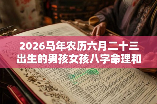 2026马年农历六月二十三出生的男孩女孩八字命理和取名参考 2026马年农历六月二十三出生的男孩女孩八字命理和取名参考