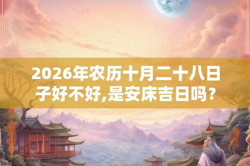 2026年农历十月二十八日子好不好,是安床吉日吗？