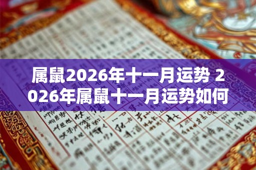 属鼠2026年十一月运势 2026年属鼠十一月运势如何