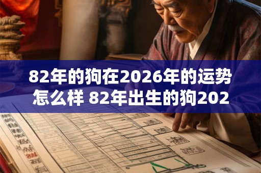 82年的狗在2026年的运势怎么样 82年出生的狗2026年运势如何