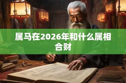 属马在2026年和什么属相合财 属马在2026年和什么属相合财