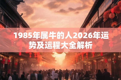 1985年属牛的人2026年运势及运程大全解析