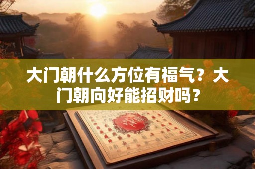 大门朝什么方位有福气？大门朝向好能招财吗？