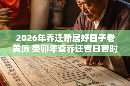2026年乔迁新居好日子老黄历 癸卯年查乔迁吉日吉时