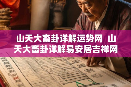 山天大畜卦详解运势网  山天大畜卦详解易安居吉祥网